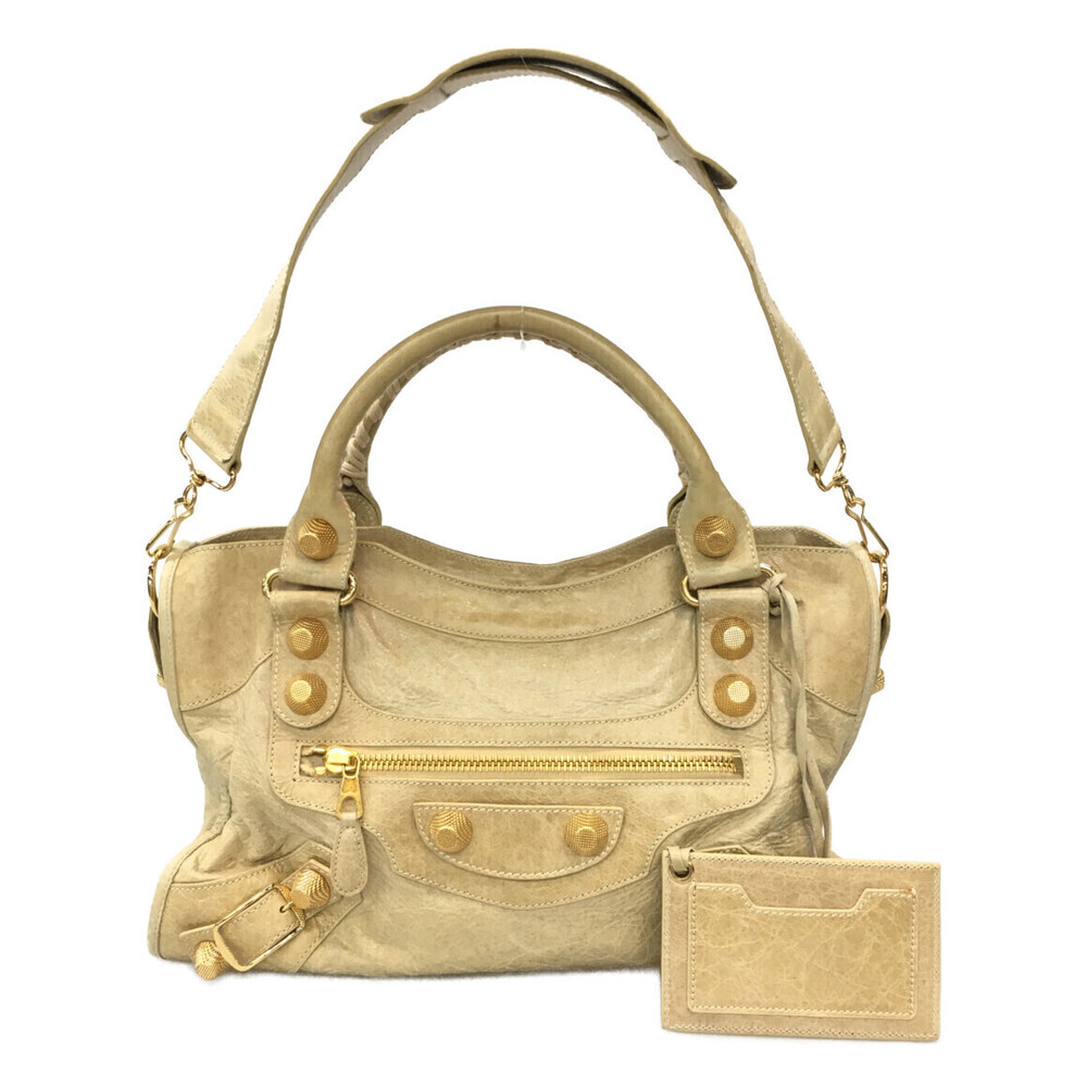 Balenciaga Motocross Giant 21 City Bag Beige Tan leather Tan